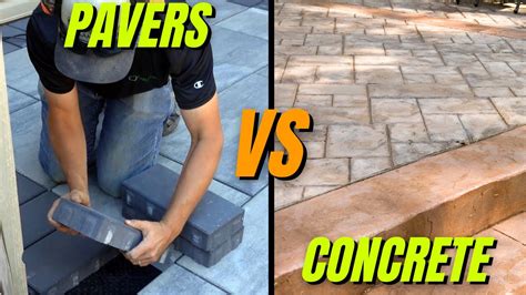 Stamped Concrete VS Pavers | Pros and Cons - YouTube