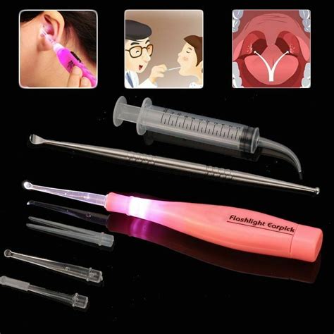 Tonsil Stone Remover LED Light Irrigation Syringe Oral Care Clean ...