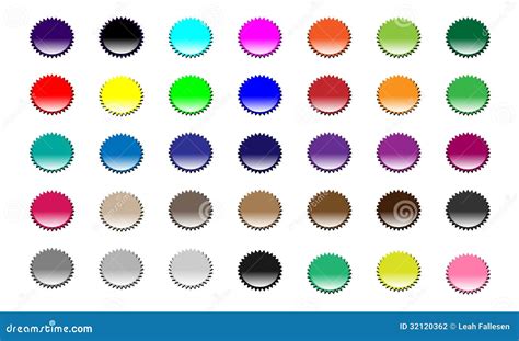 Set of Colored Badges stock vector. Illustration of clean - 32120362