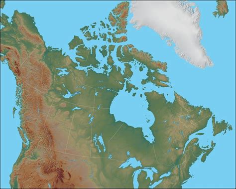 Physical Map of Canada