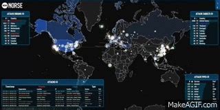 Norse Attack Map - Cyber Attack Map by Norse Security on Make a GIF