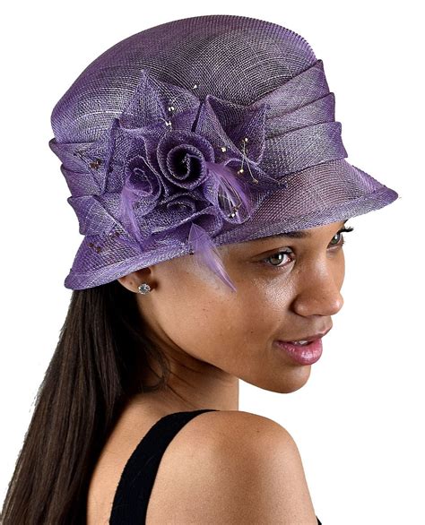 C.C - C.C Women's Sinamay Kentucky Derby Wedding Church Dress Hat, 2931 Violet - Walmart.com ...