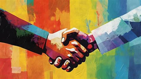 Premium AI Image | Watercolor painting illustration of a handshake generative ai