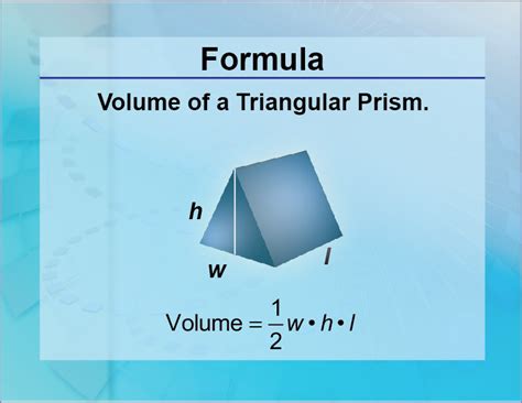 Formulas--Volume of a Triangular Prism | Media4Math