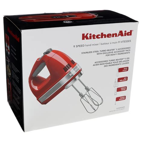 KitchenAid 9 Speed Red Hand Mixer with Accessory Pack - Shop Appliances at H-E-B