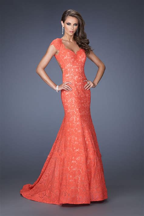 Coral Lace Dress | Dressed Up Girl