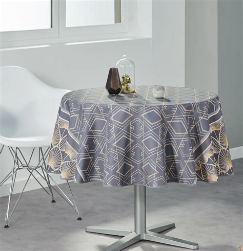 Nappe ronde anti tâche – Moderne et Élégante – Nappe de table, Linge de ...