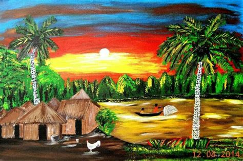 African Village | Art gallery, Painting, Art