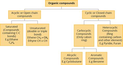Classification of organic compounds based on the pattern of carbon ...