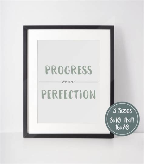 Progress Over Perfection Wall Art Poster Mental Health Decor - Etsy