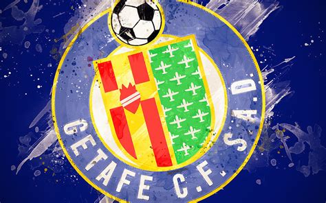 Getafe CF 4k paint art creative Spanish football team logo La Liga The ...