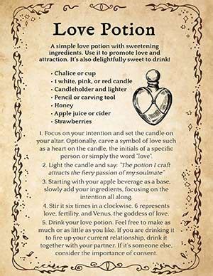 How To Make A Love Potion | Recipe | Wicca love spell, Witchcraft love spells, Wiccan spells