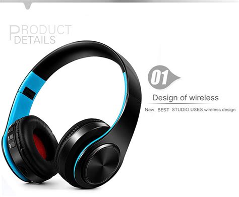 M3 Foldable Wireless Bluetooth Headphones Blue Black