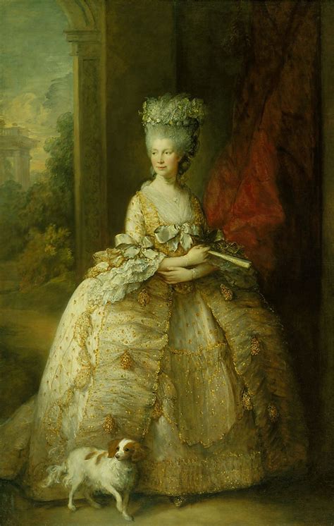 1781 Queen Charlotte in formal dress by Thomas Gainsborough (Royal ...