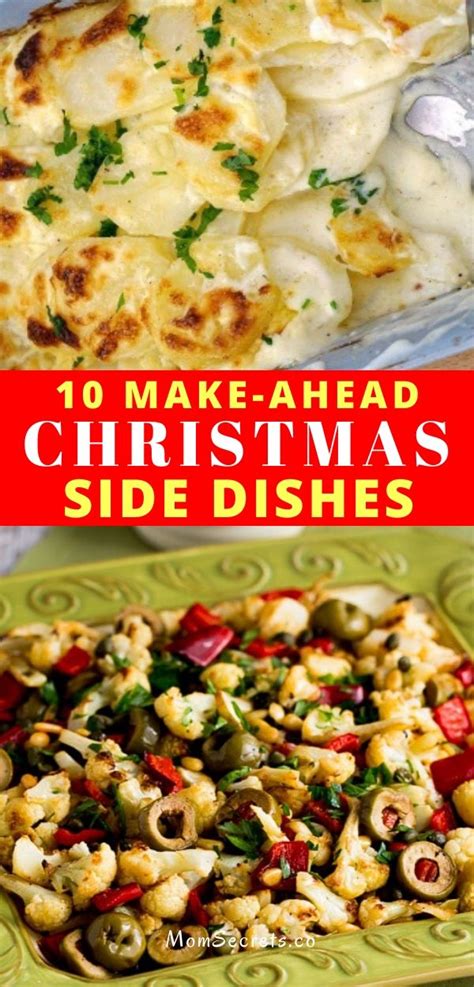 10 Make-Ahead Christmas Side Dishes Recipes Ideas