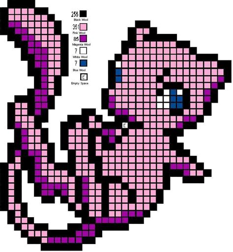 Minecraft: Making Pixel Art Easy - Mew the Pokemon by AnimeLoveLover123 on DeviantArt