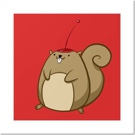 fat squirrel - Squirrel - Posters and Art Prints | TeePublic