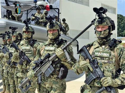 Mexican naval special operations unit stands guard during an official ceremony [1200x900 ...