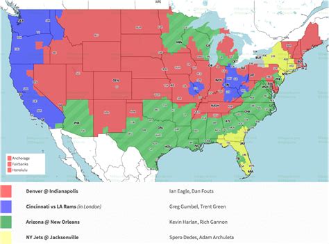 NFL Week 8 coverage map: TV schedule for CBS, Fox regional broadcasts ...