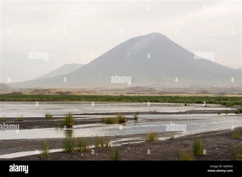 The active volcano Ol Doinyo Lengai at Lake Natron, Tanzania Stock ...