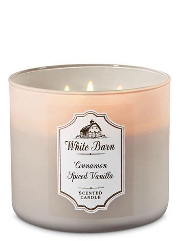 White Barn Cinnamon Spiced Vanilla 3-Wick Candle - Bath And Body Works ...