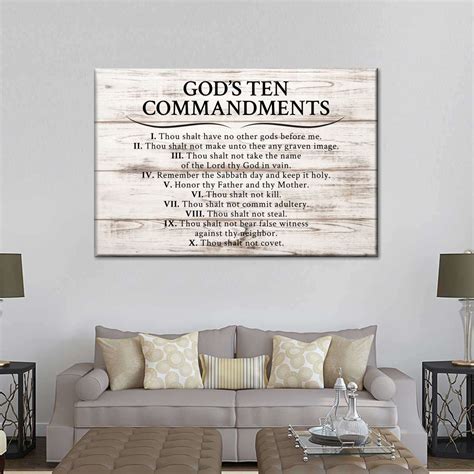 Gods Ten Commandments Canvas Wall Art | ElephantStock