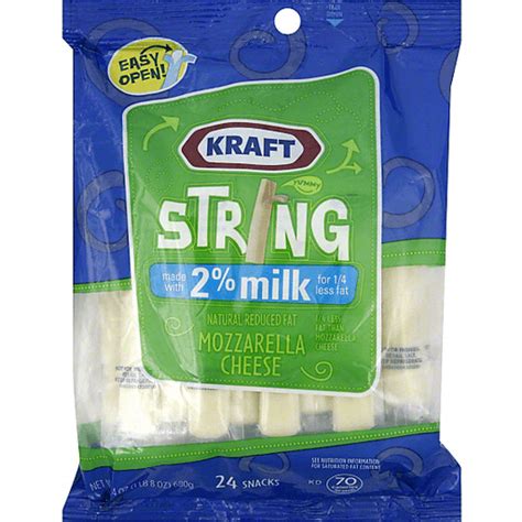 Kraft String Cheese, Mozzarella, Reduced Fat | Deli | Chief Markets