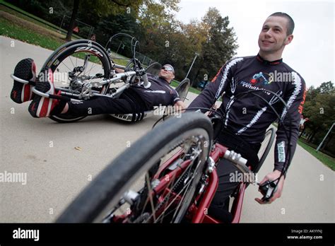 Training for handbike marathon Stock Photo - Alamy