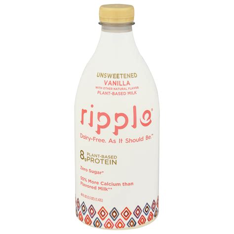 Ripple Dairy Free Unsweetened Vanilla Pea Milk - Shop Milk at H-E-B