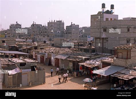 Cityscape view of Rafah town in the Gaza Strip, Palestine Stock Photo ...