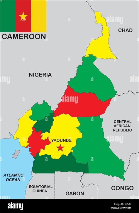 cameroon, map, atlas, map of the world, political, flag, country, globe ...