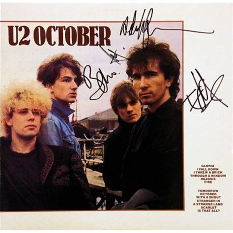 U2 signed "October" album