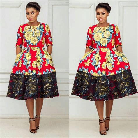 Lovely Ankara Short Gown and Lace Combinations Styles - DeZango Fashion Zone