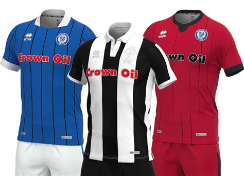 Rochdale AFC 2021-22 Errea Home, Away and Third Shirts - Football Shirt ...