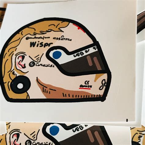 Valtteri Bottas "Mullet" 2023 Helmet F1 Waterproof Sticker Kiss Cut | GPBox