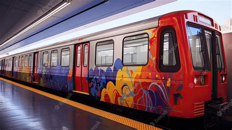 Premium Photo | A train with graffiti on the side of it