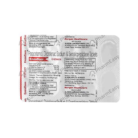 Buy Enzoflam Tablet Online at Flat 18% OFF* | PharmEasy