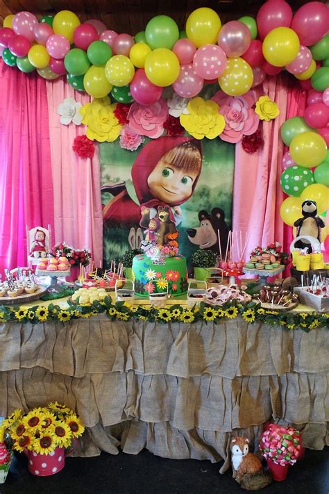 Masha and the Bear Birthday Party Ideas | Photo 1 of 33 | Catch My Party