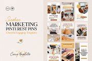 Marketing Pinterest Pin Templates | Social Media Templates ~ Creative ...