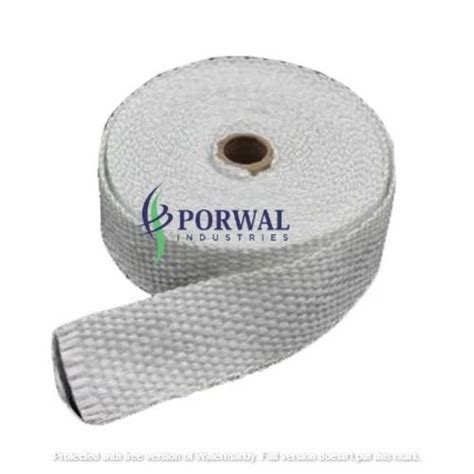 1260 Deg C White / Tan Thermal Insulation fabric tape, Thickness: 3 mm ...