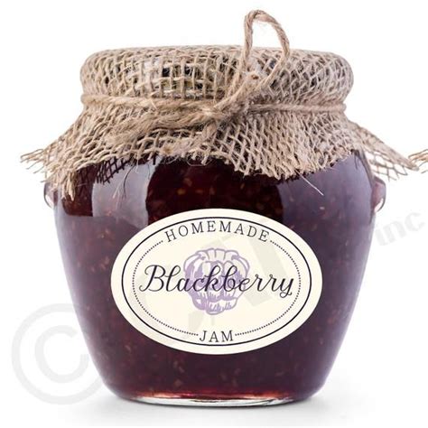 Jam Labels Blackberry (set of 50) vinyl decal stickers | Homemade jam, Jam labels, Homemade jam ...