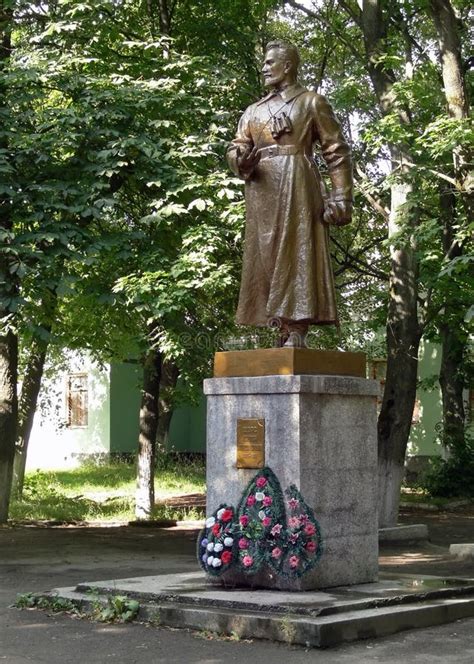 KLINTSY, RUSSIA - JULY 02, 2007: Monument To the Hero of the Civil War Shchors Nikolai ...