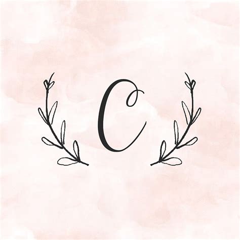 "laurel monogram letter C" by artillia | Redbubble | Letter c tattoo, C ...