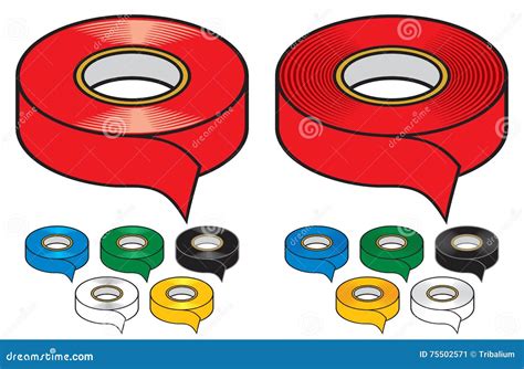 Adhesive tape collection stock vector. Illustration of path - 75502571