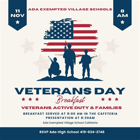 Veterans' Breakfast invitation by Ada Schools | Ada Icon