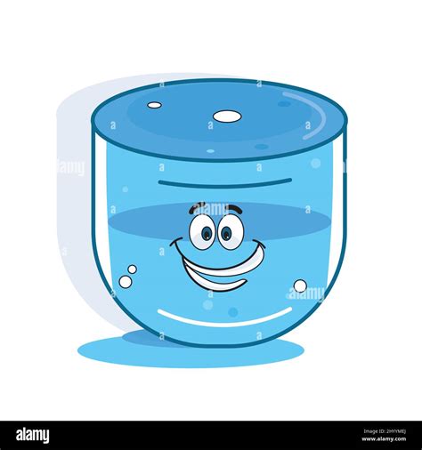 Isolated happy glass of water cartoon Vector Stock Vector Image & Art - Alamy