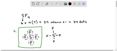 SOLVED: The Lewis structure for sulfur tetrafluoride (SF4) is shown to the right in a way that ...