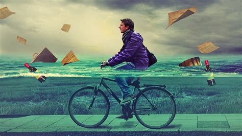 cycling in water photo manipulation | photoshop tutorial cs6/cc - YouTube