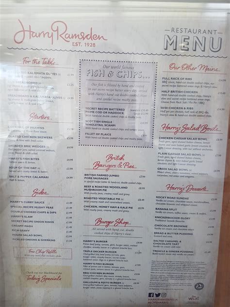 Menu at Blue Ocean Fish & Chips pub & bar, Worthing