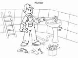 Plumber Coloring Pages sketch template